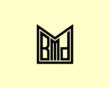 BMD logo tasarım vektör şablonu. BMD