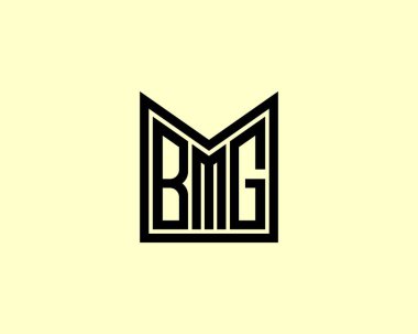 BMG logo tasarım vektör şablonu. BMG