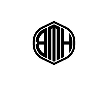 BMH logo tasarım vektör şablonu. BMH