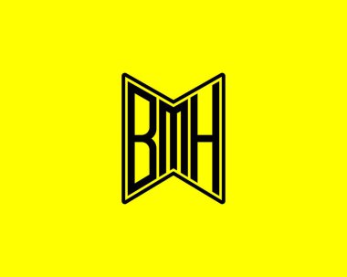 BMH logo tasarım vektör şablonu. BMH