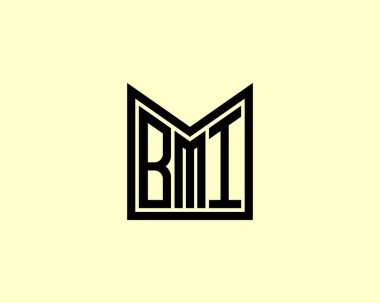 BMI logo tasarım vektör şablonu. BMI