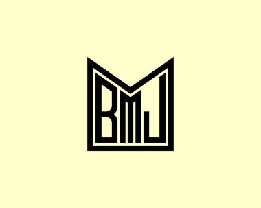 BMJ logo tasarım vektör şablonu. BMJ
