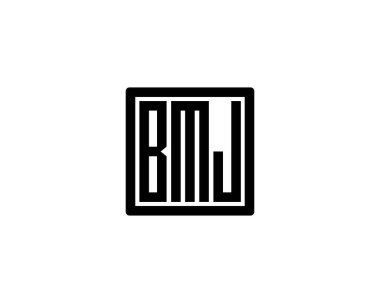BMJ logo tasarım vektör şablonu. BMJ