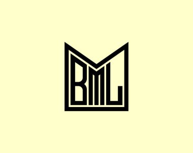 BML Logo tasarım vektör şablonu. BML