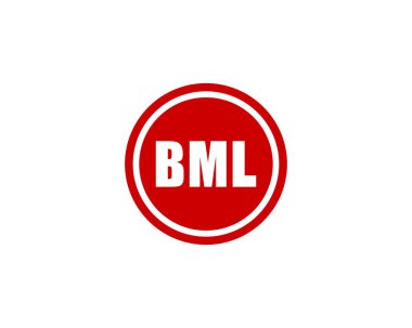 BML Logo tasarım vektör şablonu. BML
