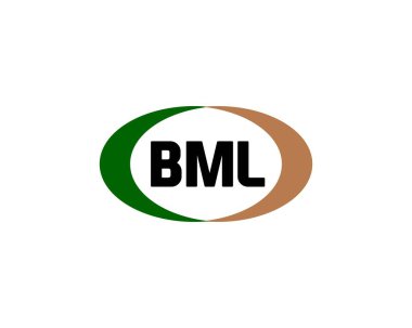 BML Logo tasarım vektör şablonu. BML