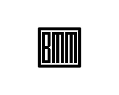 BMM Logo tasarım vektör şablonu. BMM