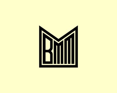 BMM Logo tasarım vektör şablonu. BMM