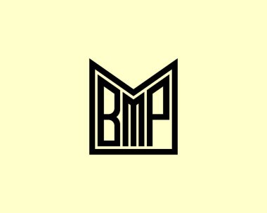 BMP logo tasarım vektör şablonu. BMP