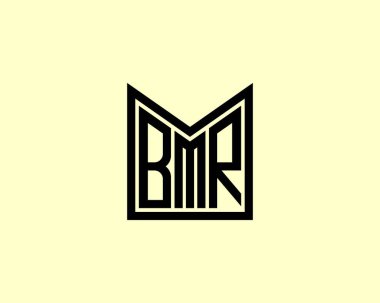 BMR logo tasarım vektör şablonu. BMR