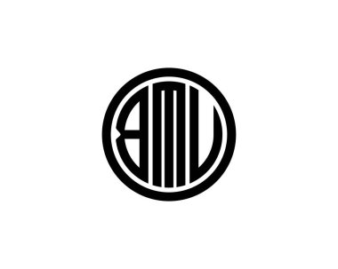 BMU logo tasarım vektör şablonu. BMU