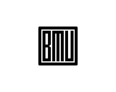 BMU logo tasarım vektör şablonu. BMU