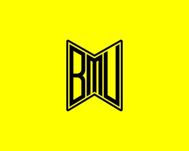 BMU logo tasarım vektör şablonu. BMU