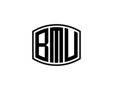 BMU logo tasarım vektör şablonu. BMU
