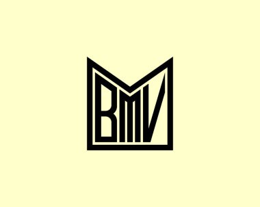 BMV Logo tasarım vektör şablonu. BMV