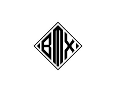 BMX logo tasarım vektör şablonu. BMX