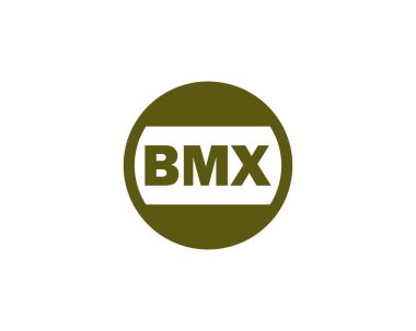 BMX logo tasarım vektör şablonu. BMX