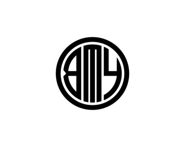BMY logo tasarım vektör şablonu. BMY