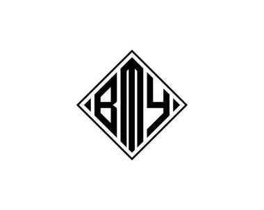 BMY logo tasarım vektör şablonu. BMY