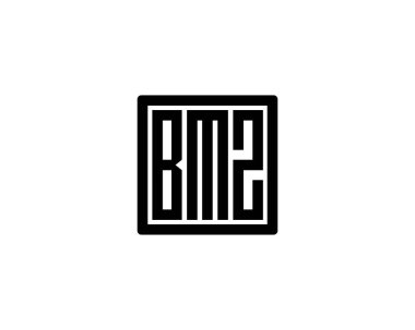 BMZ logo tasarım vektör şablonu. BMZ