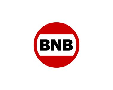 BNB Logo tasarım vektör şablonu. BNB