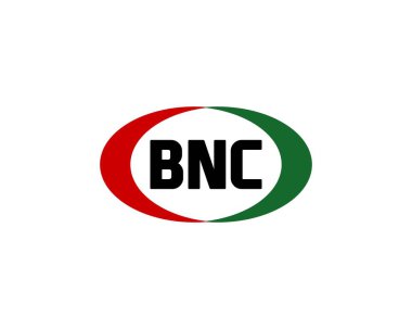 BNC Logo tasarım vektör şablonu. BNC