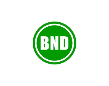 BND logo tasarım vektör şablonu. BND