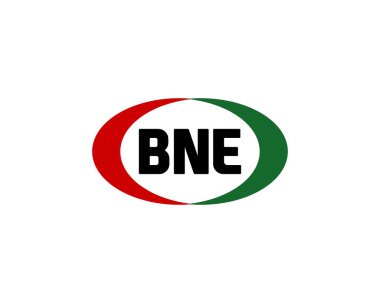 BNE logo tasarım vektör şablonu. BNE