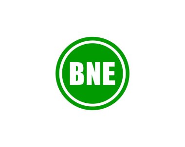 BNE logo tasarım vektör şablonu. BNE