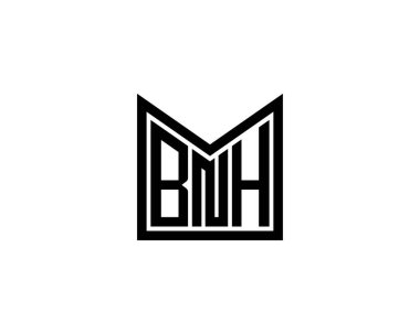 BNH logo tasarım vektör şablonu. BNH
