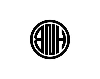 BNH logo tasarım vektör şablonu. BNH
