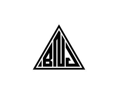 BNJ logo tasarım vektör şablonu. BNJ