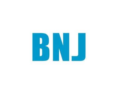 BNJ logo tasarım vektör şablonu. BNJ