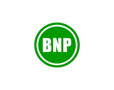 BNP logo tasarım vektör şablonu. BNP