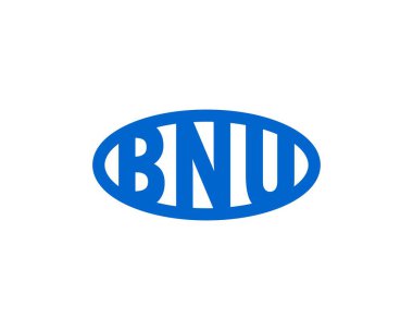 BNU Logo tasarım vektör şablonu. BNU