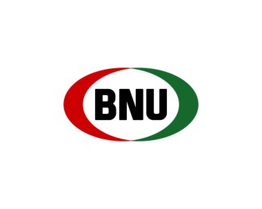 BNU Logo tasarım vektör şablonu. BNU