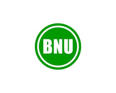 BNU Logo tasarım vektör şablonu. BNU