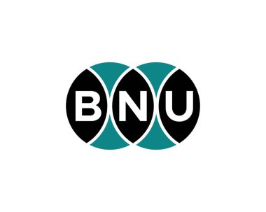 BNU Logo tasarım vektör şablonu. BNU