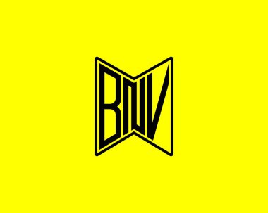 BNV Logo tasarım vektör şablonu. BNV