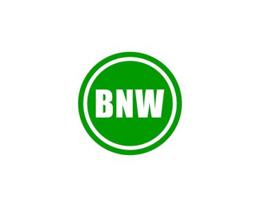 BNW logo tasarım vektör şablonu. BNW