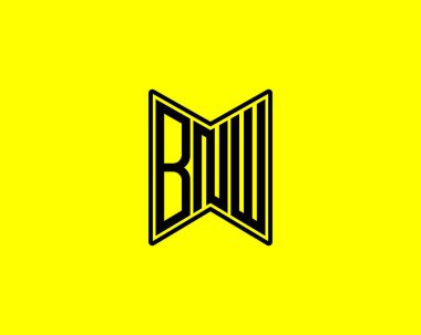 BNW logo tasarım vektör şablonu. BNW
