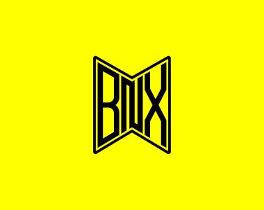 BNX logo tasarım vektör şablonu. BNX