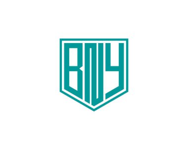 BNY logo tasarım vektör şablonu. BNY