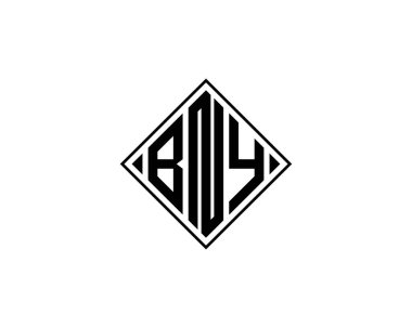 BNY logo tasarım vektör şablonu. BNY