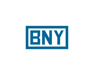 BNY logo tasarım vektör şablonu. BNY