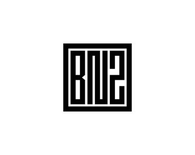 BNZ logo tasarım vektör şablonu. BNZ
