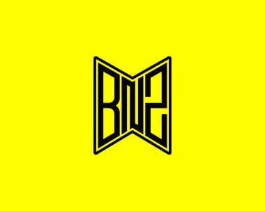 BNZ logo tasarım vektör şablonu. BNZ