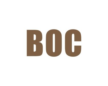 BOC Logo tasarım vektör şablonu. BOC