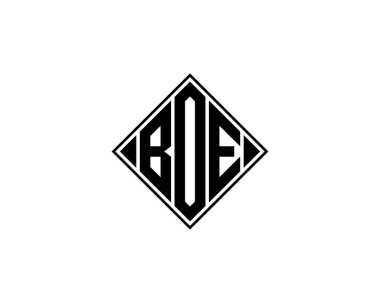 BOE logo tasarım vektör şablonu. BOE