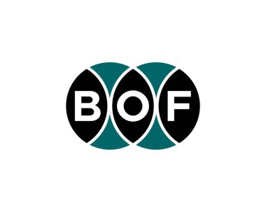 BOF logo tasarım vektör şablonu. BOF